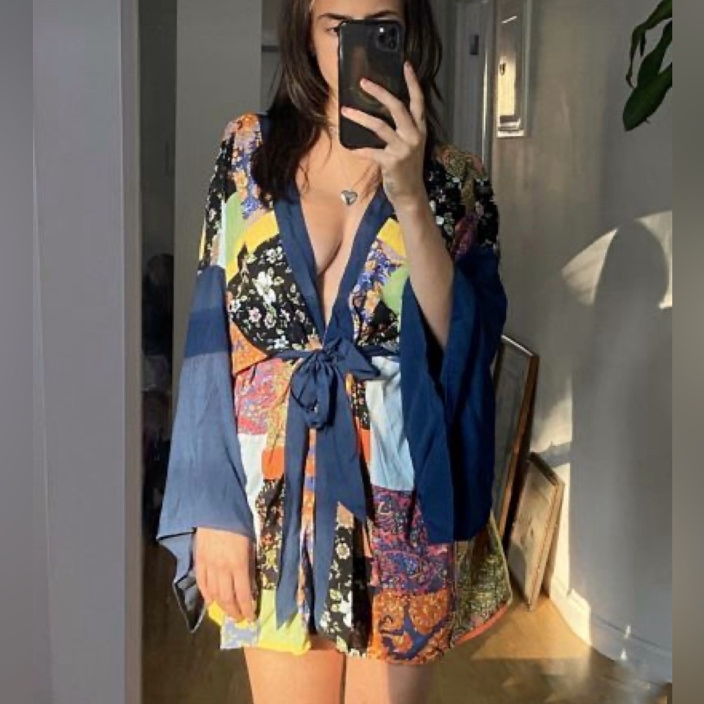 UO Willow Patchwork Robe - Picture 2 of 4